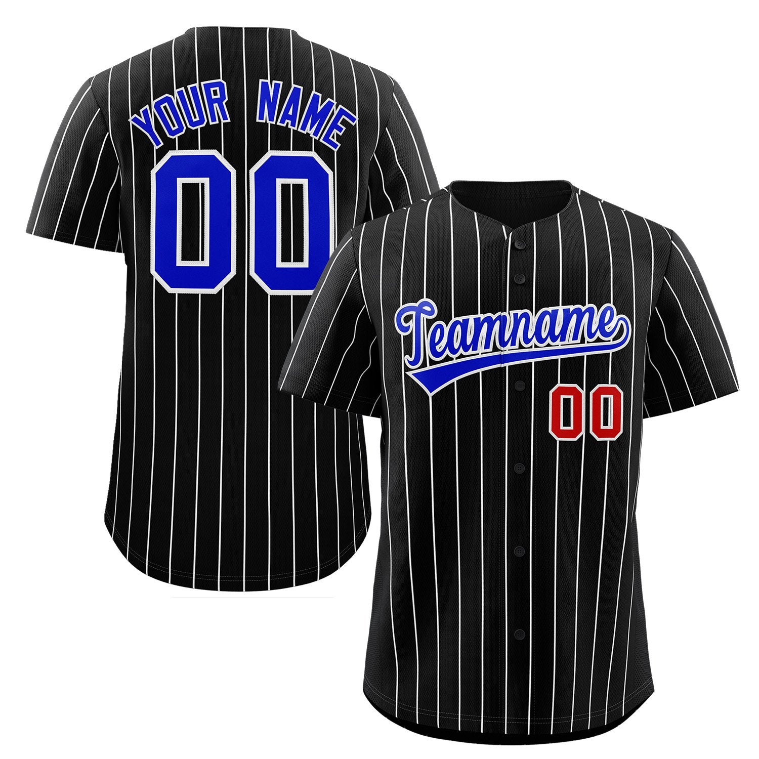 Custom Mens Personalized Pinstripe Baseball Jersey Team Sport Uniforms