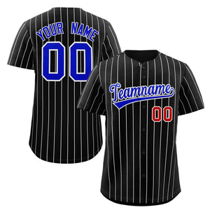 Uniformes personnalisés de sport d'équipe de maillot de baseball à fines rayures pour hommes personnalisés