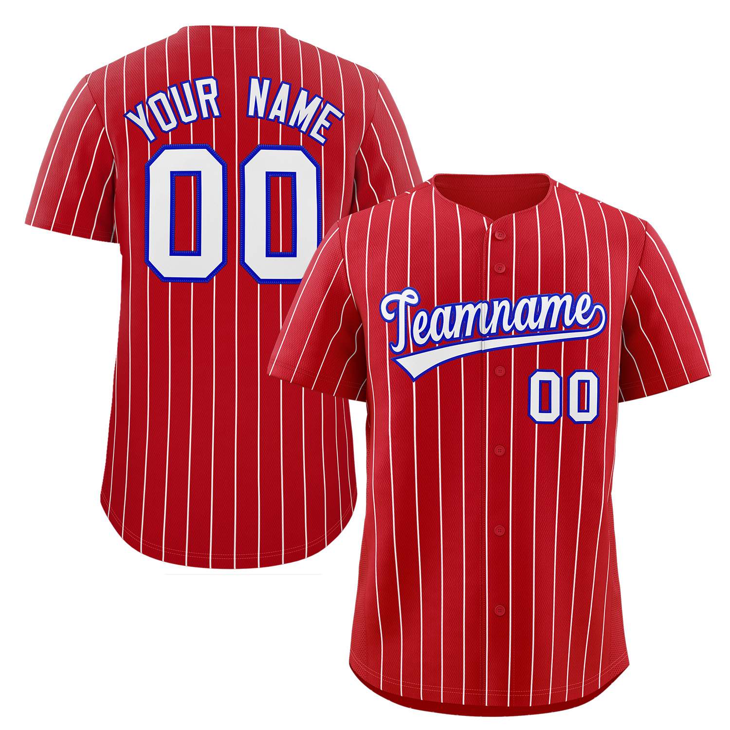 Custom Mens Personalized Pinstripe Baseball Jersey Team Sport Uniforms