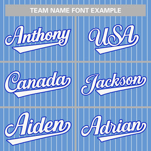 pinstripe baseball uniforms team name font style example