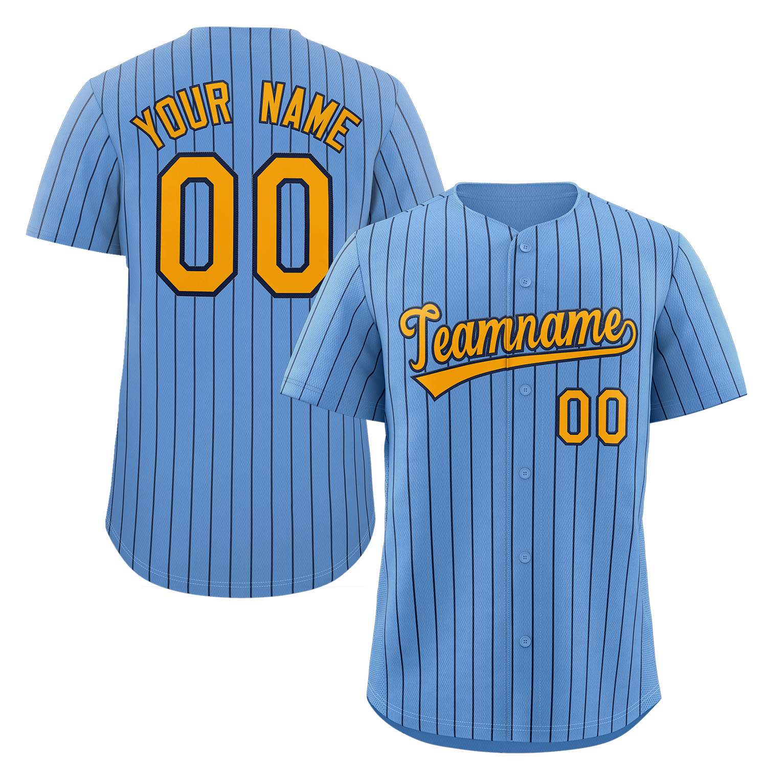 Custom Mens Personalized Pinstripe Baseball Jersey Team Sport Uniforms