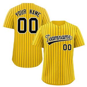 Uniformes personnalisés de sport d'équipe de maillot de baseball à fines rayures pour hommes personnalisés