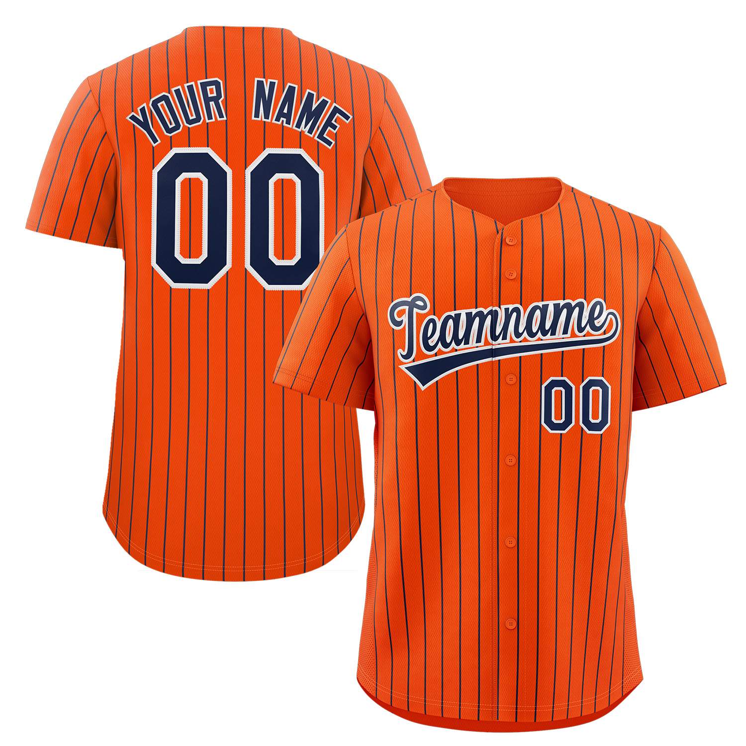 Custom Mens Personalized Pinstripe Baseball Jersey Team Sport Uniforms