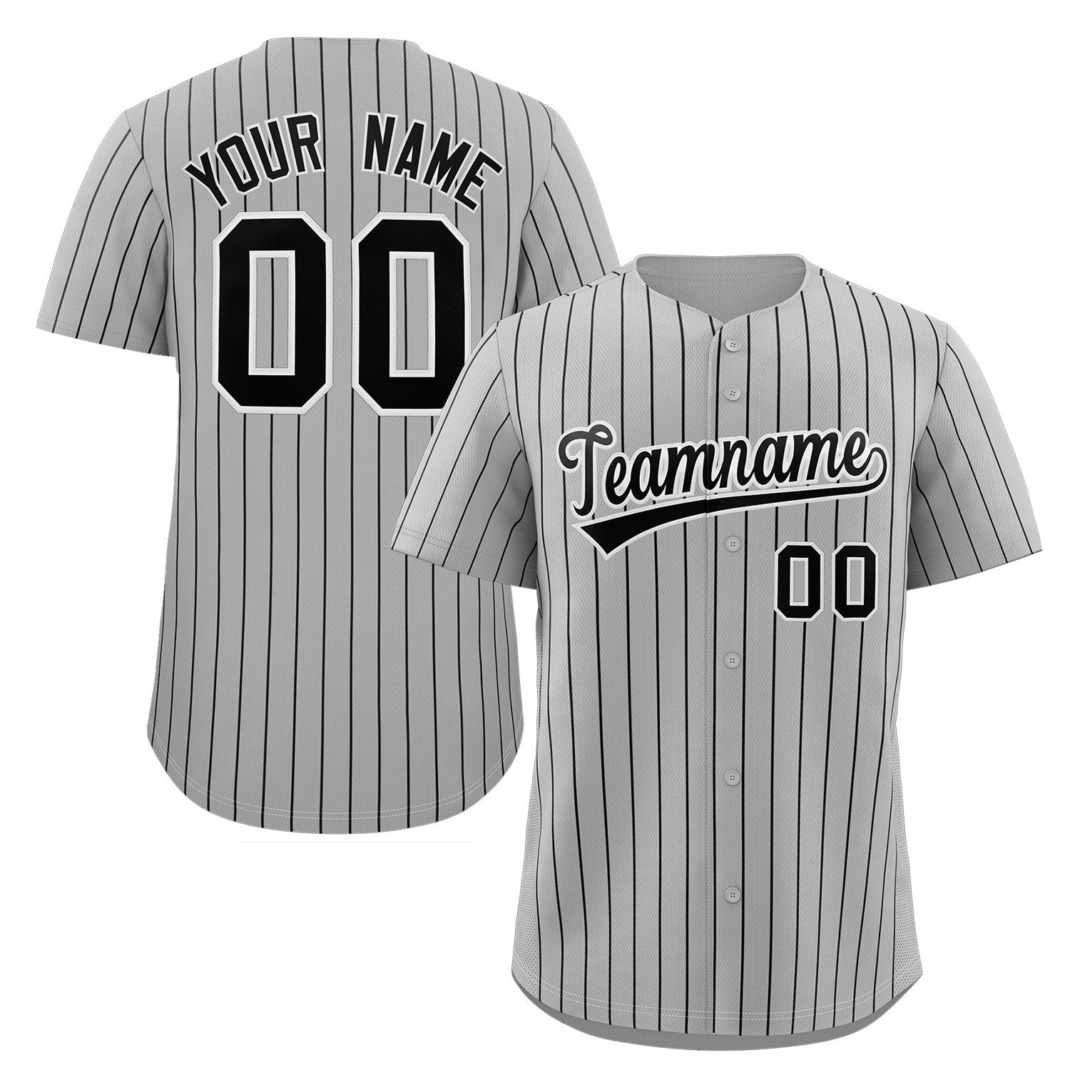 blank striped baseball uniforms