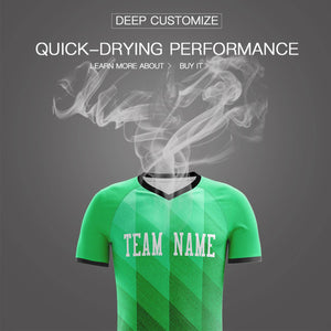 Custom Neon Green-Black Casual Outdoor Soccer Sets Jersey