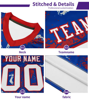 Custom Purple Pink-White Personalized Star Graffiti Pattern Authentic Football Jersey