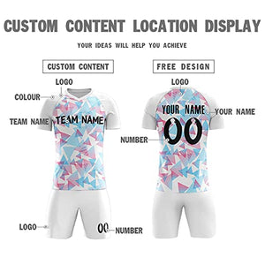 Custom White Sports Training Soccer Sets Jersey