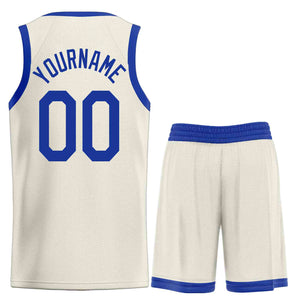 Uniforme de sport Royal Heal crème personnalisé, ensembles classiques, maillot de basket-ball