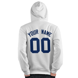 Custom White Navy-Red Classic Style Personalized Sport Pullover Hoodie