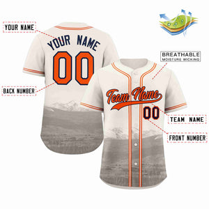 Maillot de baseball Denver City Connect personnalisé crème orange-marine