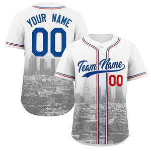 Maillot de baseball personnalisé blanc royal-blanc Los Angeles City Connect