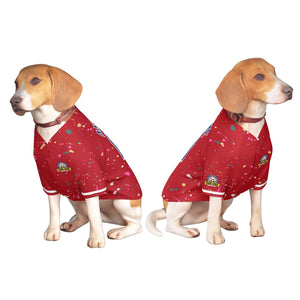 Maillot pour chien à motif de graffiti Splash personnalisé rouge Royal personnalisé