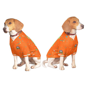 Maillot pour chien à motif de graffiti Splash personnalisé Orange vert personnalisé