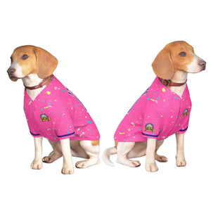 Maillot pour chien à motif de graffiti Splash personnalisé rose violet personnalisé