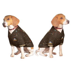 Maillot pour chien à motif graffiti Splash personnalisé, marron clair, personnalisé