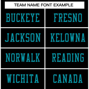 Custom Black Aqua-Black Classic Style Authentic Football Jersey