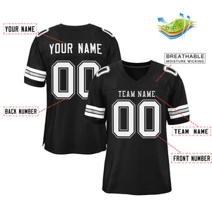 Custom Black White-Black Classic Style Authentic Football Jersey