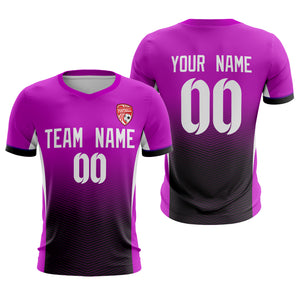 Custom Purple White Sport Soccer Tops Jersey