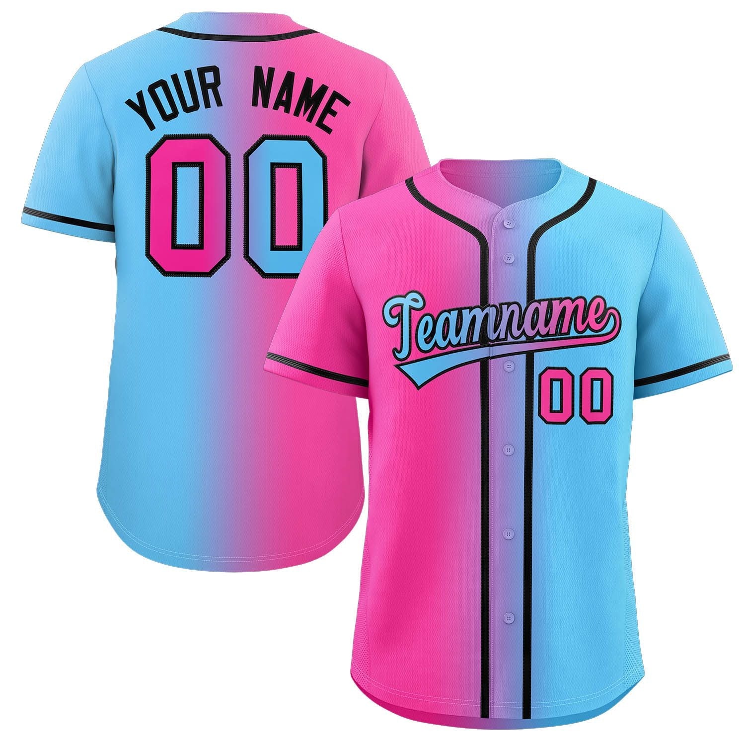 gradient baseball jersey