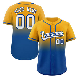 yellow and royal blue baseball jersey