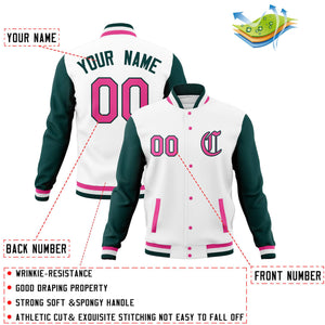 Custom Full-Snap Baseball Coats Personalized Varsity Letterman Jackets with Raglan Sleeves