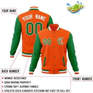 Custom Full-Snap Baseball Coats Personalized Varsity Letterman Jackets with Raglan Sleeves