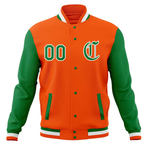 Custom Full-Snap Baseball Coats Personalized Varsity Letterman Jackets with Raglan Sleeves