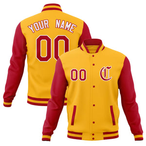 Custom Full-Snap Baseball Coats Personalized Varsity Letterman Jackets with Raglan Sleeves