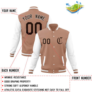 Custom Full-Snap Baseball Coats Personalized Varsity Letterman Jackets with Raglan Sleeves