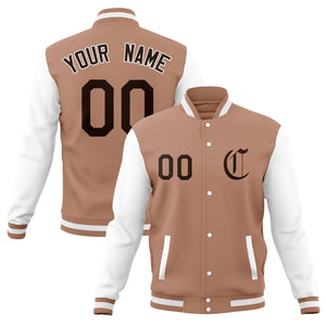 Custom Full-Snap Baseball Coats Personalized Varsity Letterman Jackets with Raglan Sleeves