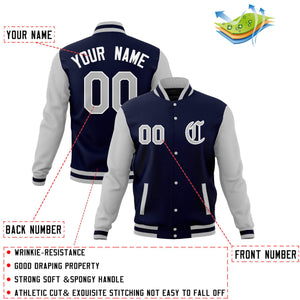 Custom Full-Snap Baseball Coats Personalized Varsity Letterman Jackets with Raglan Sleeves