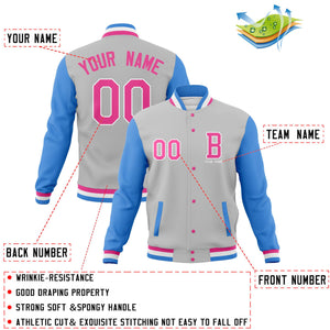 Custom Full-Snap Baseball Varsity Jackets with Personalized Coats