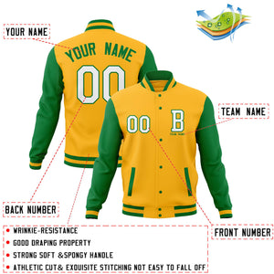 Custom Full-Snap Baseball Varsity Jackets with Personalized Coats