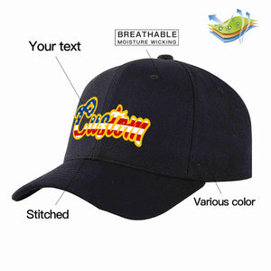 Custom Black Vintage USA Flag-Gold Curved Eaves Sport Baseball Cap Design for Men/Women/Youth