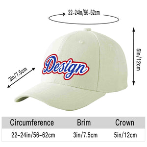 Casquette de baseball personnalisée crème-blanc courbé Eaves Sport Design