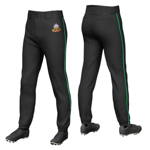 Pantalon de baseball pull-up extensible, coupe classique, personnalisé, noir, vert Kelly