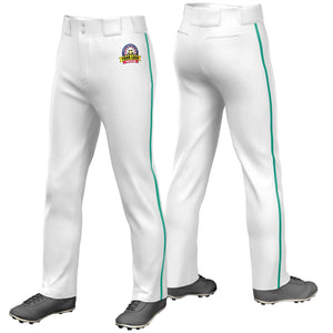 Pantalon de baseball coupe ample et extensible, coupe classique, bleu sarcelle personnalisé