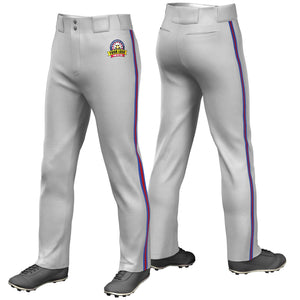 Pantalon de baseball coupe ample, coupe classique, gris royal rouge-royal, personnalisé