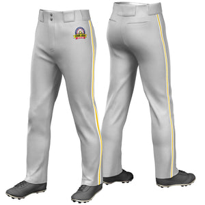 Pantalon de baseball coupe ample, coupe classique, gris, blanc, or-blanc, personnalisé