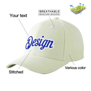 Casquette de baseball personnalisée crème-blanc courbé Eaves Sport Design