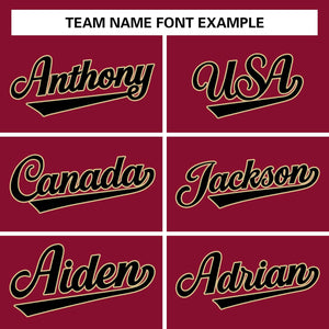 crimson baseball jersey team name font style