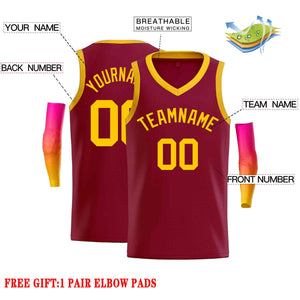 Maillot de basket-ball personnalisé pour hommes, haut classique jaune marron, décontracté