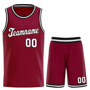 Ensemble classique marron blanc-noir personnalisé, uniforme de sport, maillot de basket-ball