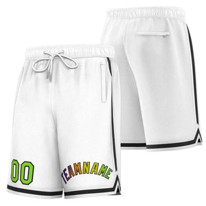 Short de basket-ball sport blanc noir personnalisé