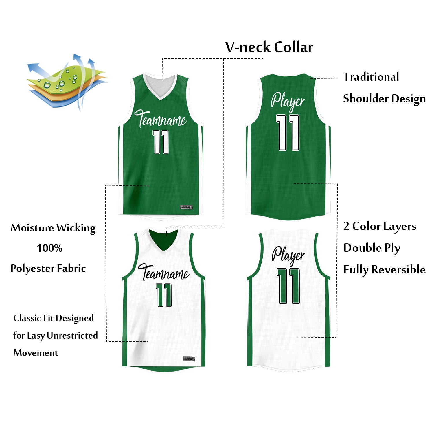 jersey reversible basketball