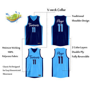 custom reversible basketball singlet