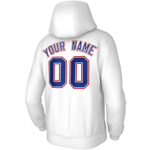 Custom White Navy-Red Sports Classic Style Hoodie Pullover Fashion Uniform