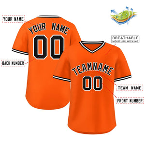 Maillot de baseball authentique personnalisé de style classique orange personnalisé