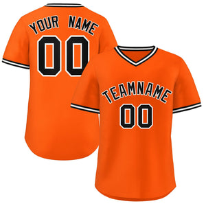 Maillot de baseball authentique personnalisé de style classique orange personnalisé