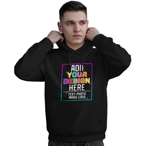 Custom Black Personalized Rainbow Color Font Team Pullover Sweatshirt Hoodie